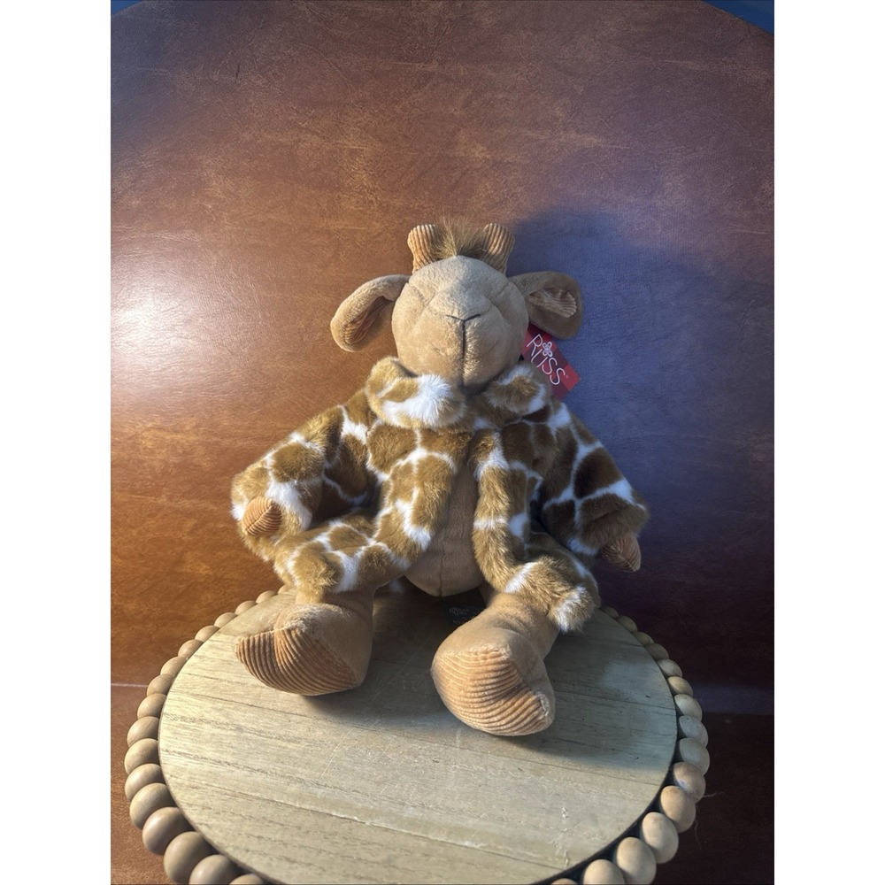 Cute Russ Berrie Gisella Giraffe Plush 15" Stuffed Animal in giraffe print Coat